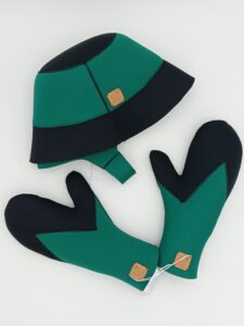 Aquabob et moufles vert sapin et noir Aquabob et moufles vert sapin et noir